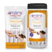 Cafe Nara Lickable Treats for Dogs Chicken Recipe bag and 25-count jar